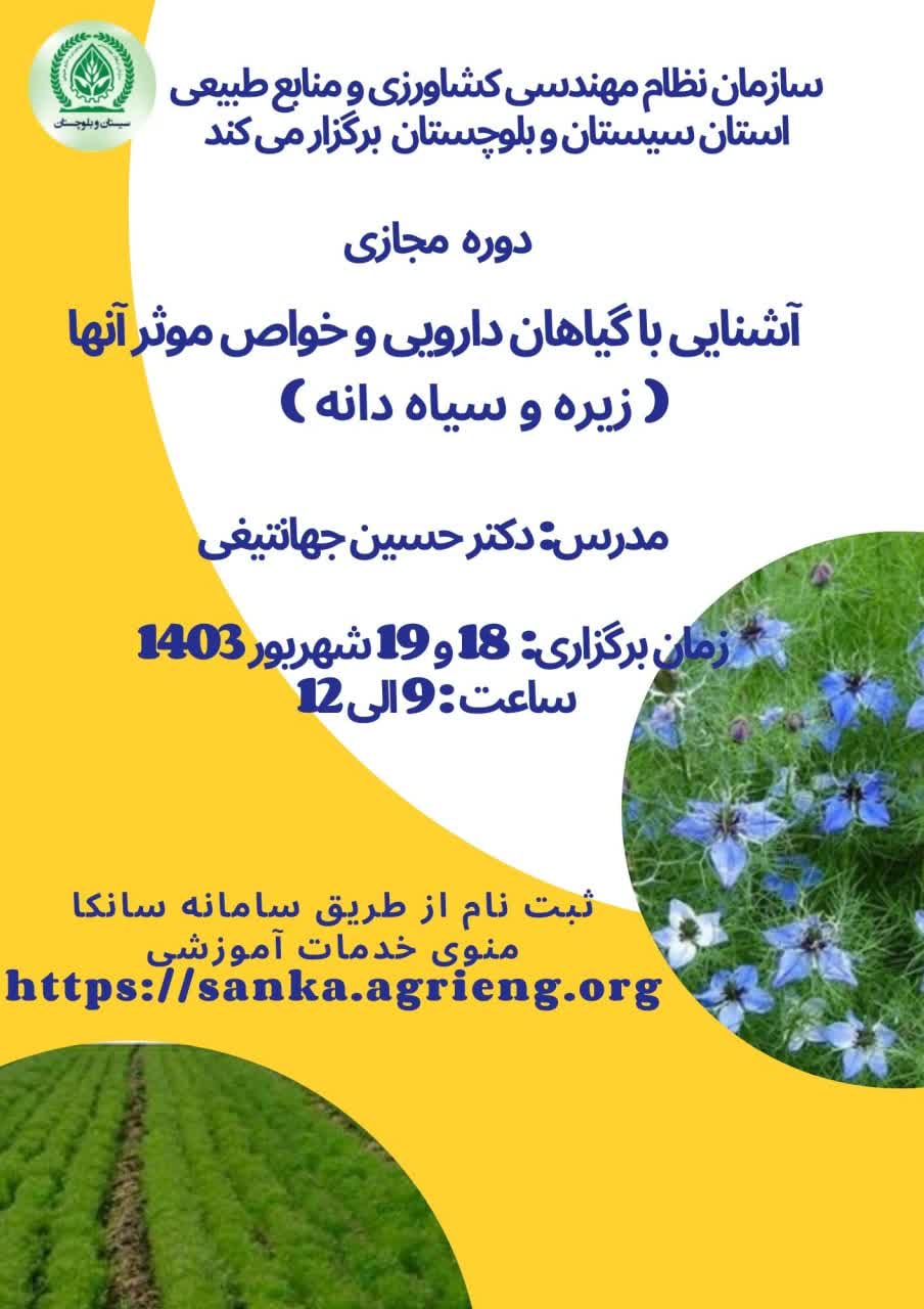 آشنایی با گیاهان دارویی و خواص موثر آنها (زیره و دانه سیاه)